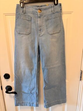 Maeve the Colette Light Blue Cropped Wide-Leg Jeans